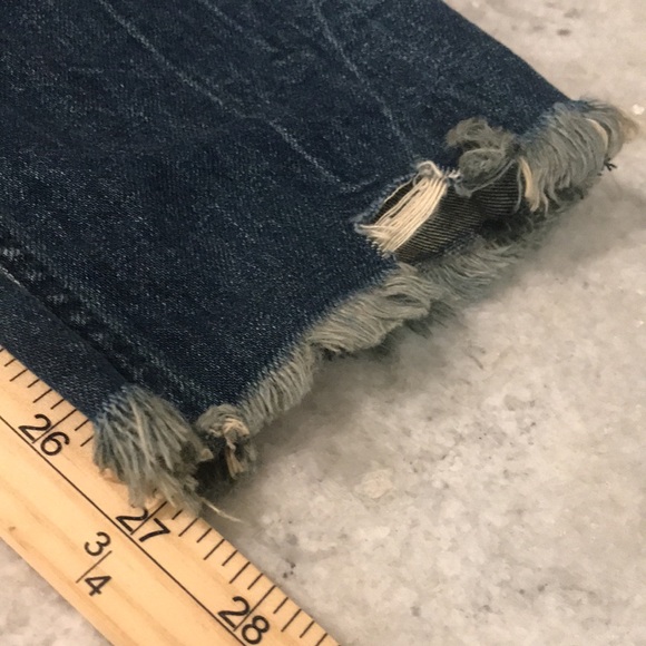 Abercrombie & Fitch Jeans Womens 27 Blue Embroidered Annie Girlfriend Boho Artsy - Picture 7 of 10